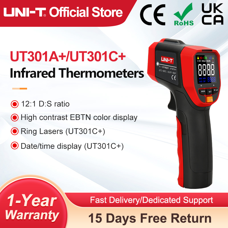 Soap Making Thermometer - UNI-T ut301a + ut301c + termômetro