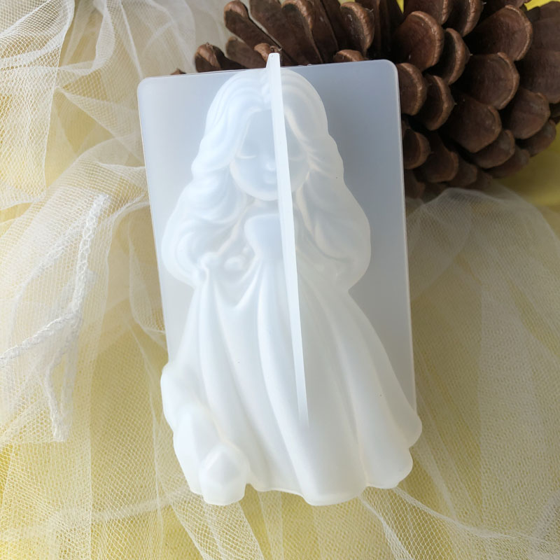 Soap Making Supplies - 3d bonito princesa silicone vela molde