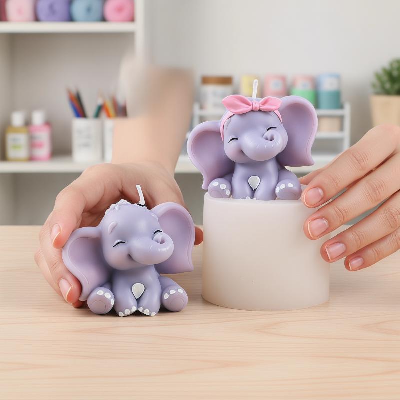 Soap Making Lye - Molde de Silicone 3D de Elefante