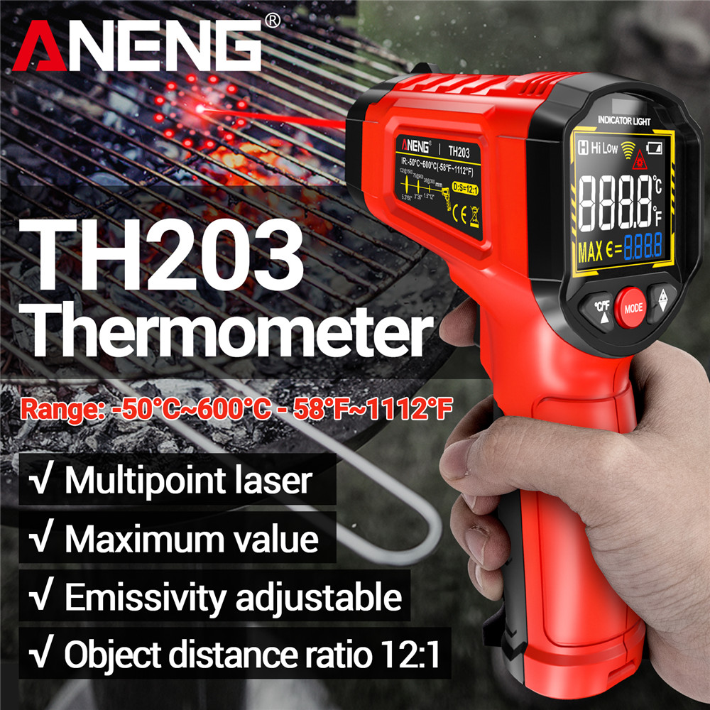 Soap Making Thermometer - Termômetro infravermelho industrial inteligente ANENG TH203