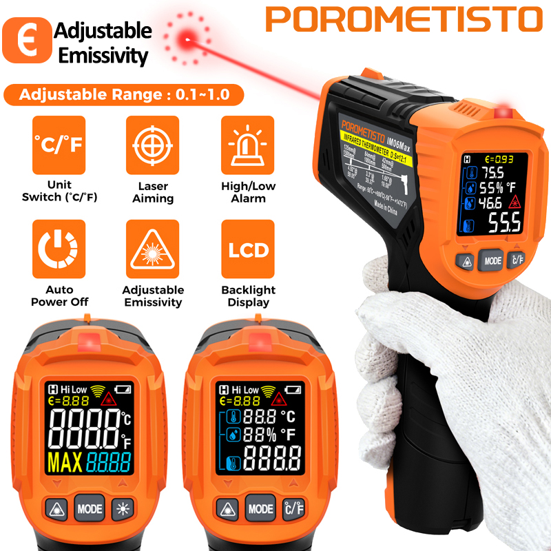 Soap Making Thermometer - Termômetro Infravermelho -50~380C -50~800C Medidor Digital