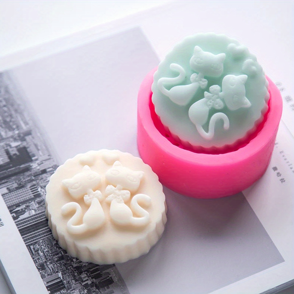 Molde de Silicone de Gato de 1 - Soap Making Lye avaliação e preço