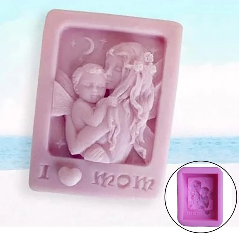 Mãe Segurando Bebê Amor Silico - Soap Making Lye avaliação e preço